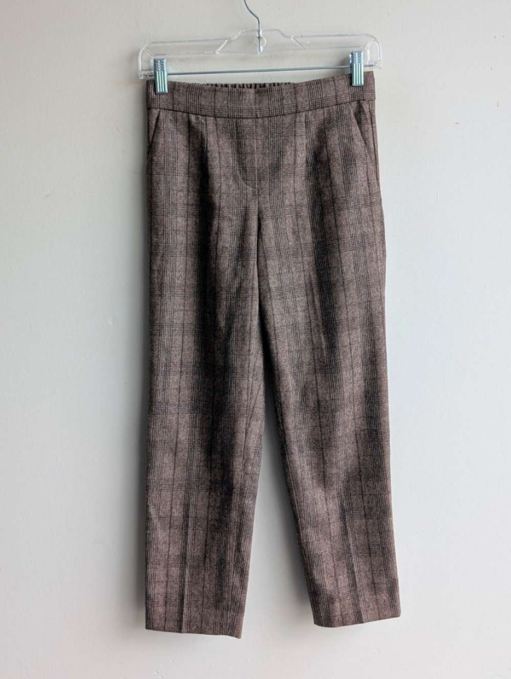 Babaton Wool/Cashmere Atelier Pants - Plaid Cropped Trousers - Picture 3 of 7